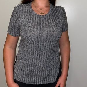 Grey soft short sleeve fashion shirt